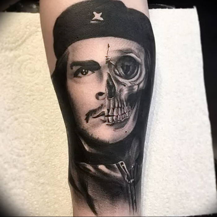 Che Guevara tattoo on the forearm for men