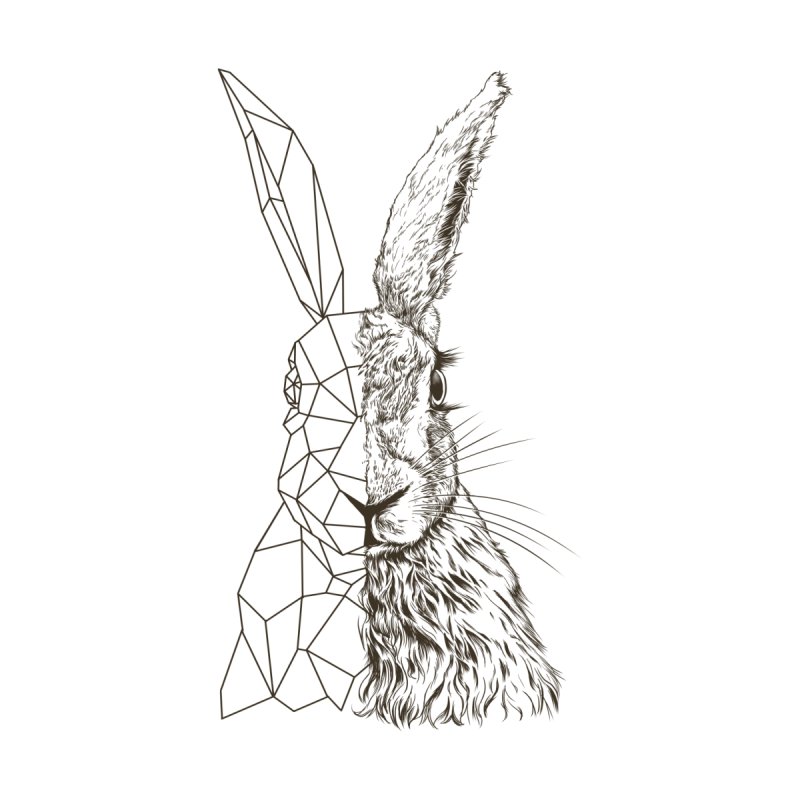 Sketch of a hare (rabbit) tattoo