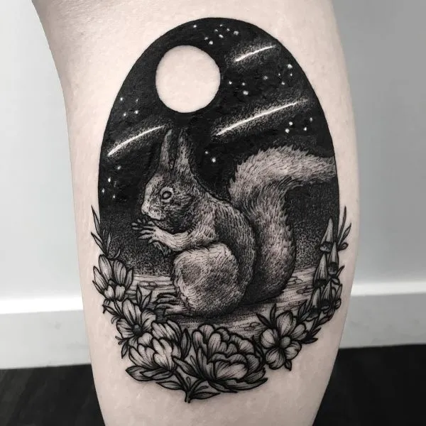 Squirrel tattoo: a bold choice for those who love nature