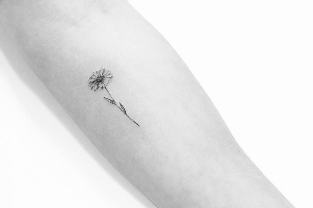 Small tattoo on the forearm for women