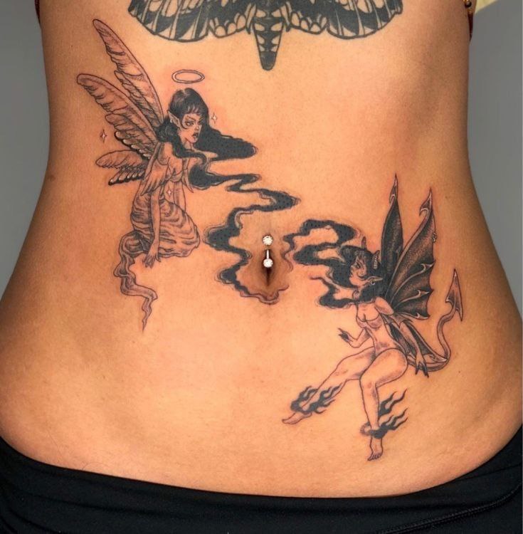 Tattoo on the belly for women