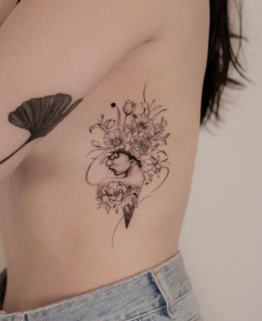 Tattoo on the side for women