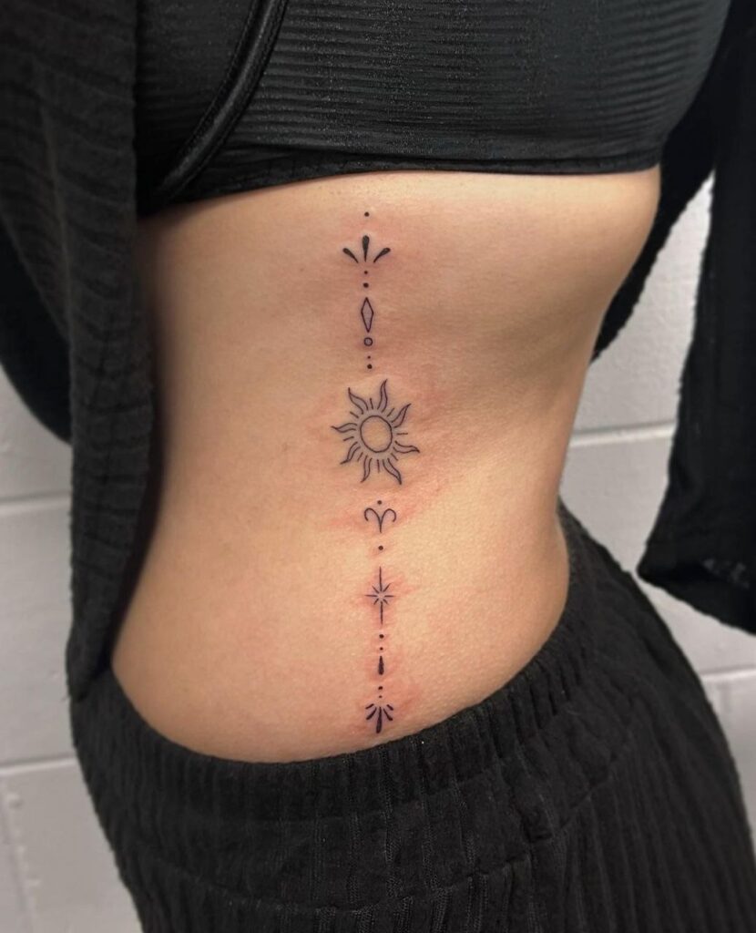 Tattoo on the side for women