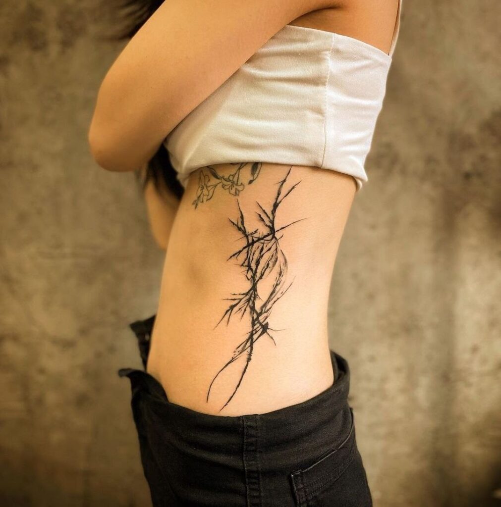 Tattoo on the side for women