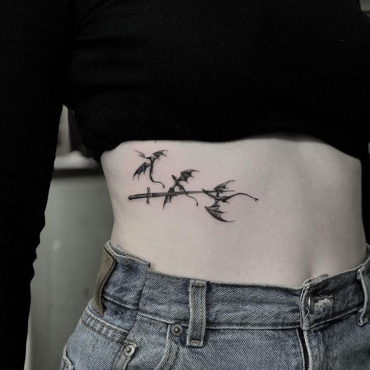 Small tattoo on the side for women