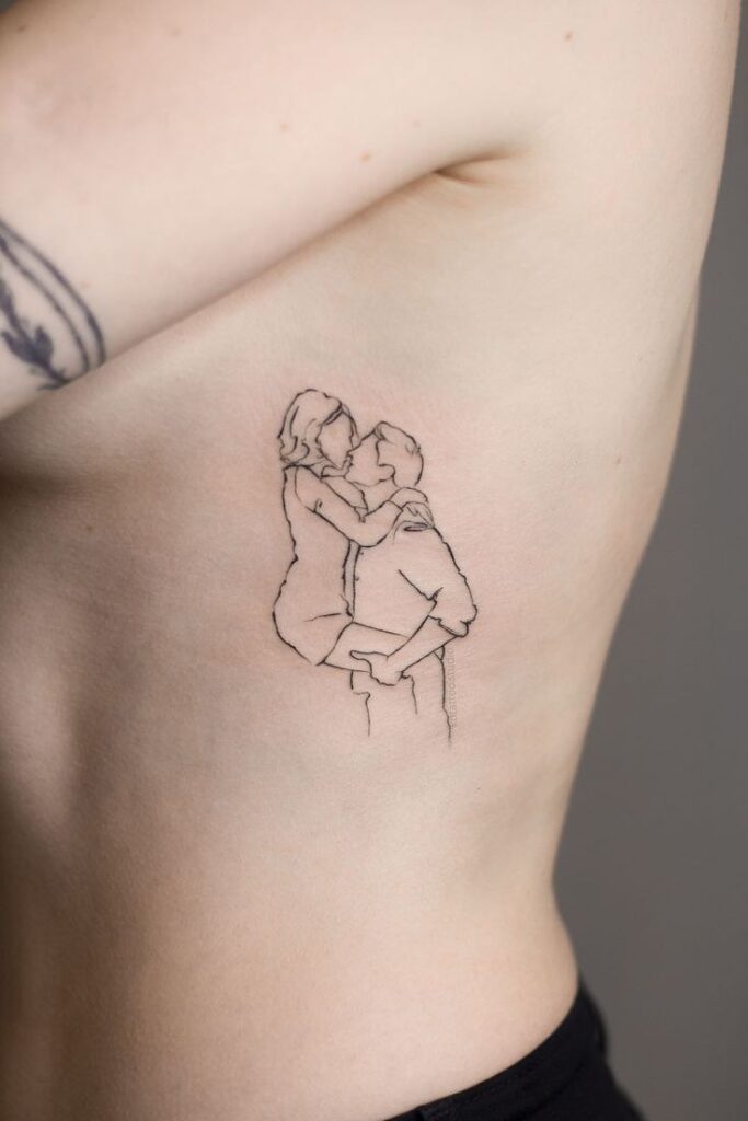 Tattoo on the side for women