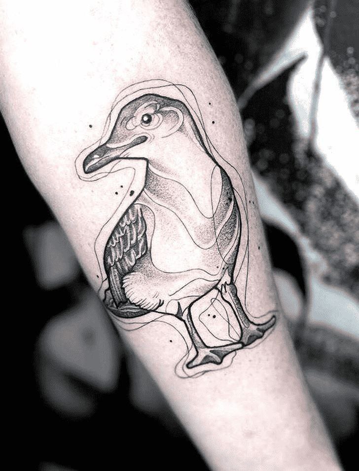 Tattoo of seagulls on the arm for men