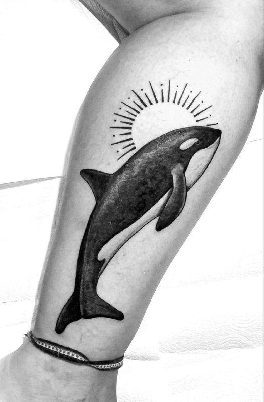 Large tattoo on the arm for men