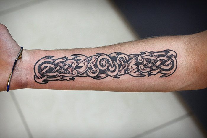 Celtic tattoo on the arm for men