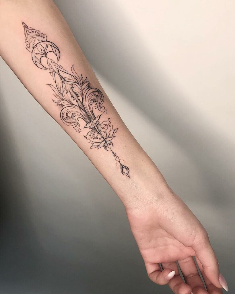 Tattoo on the arm for women