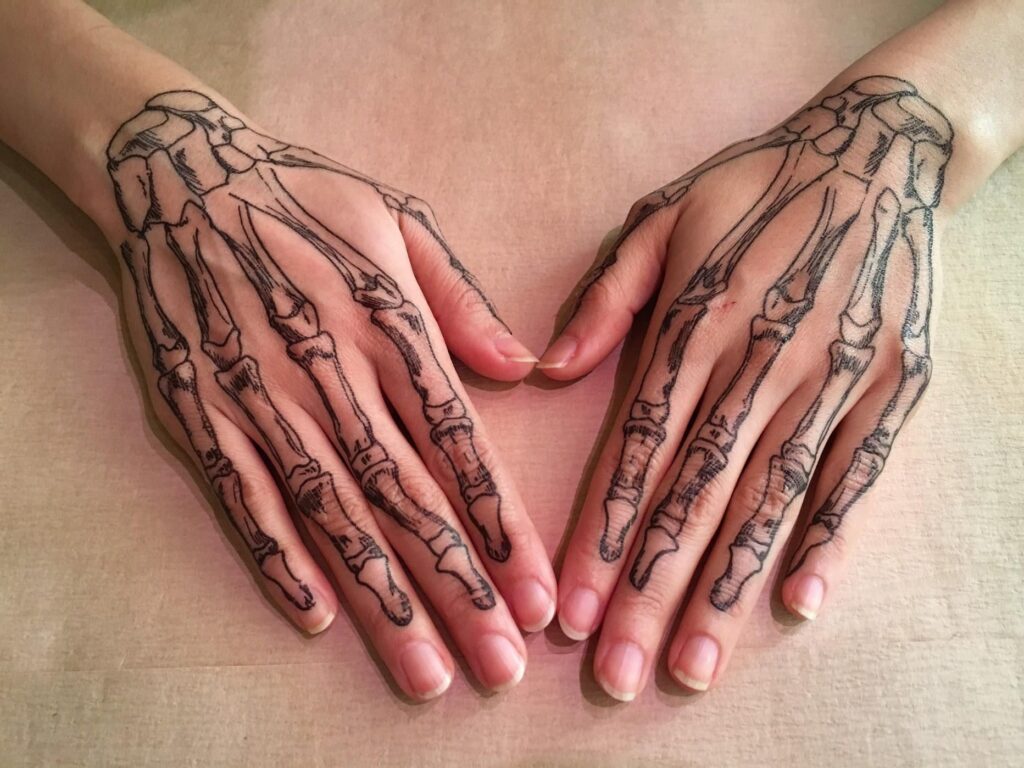 Tattoo on the hand for women