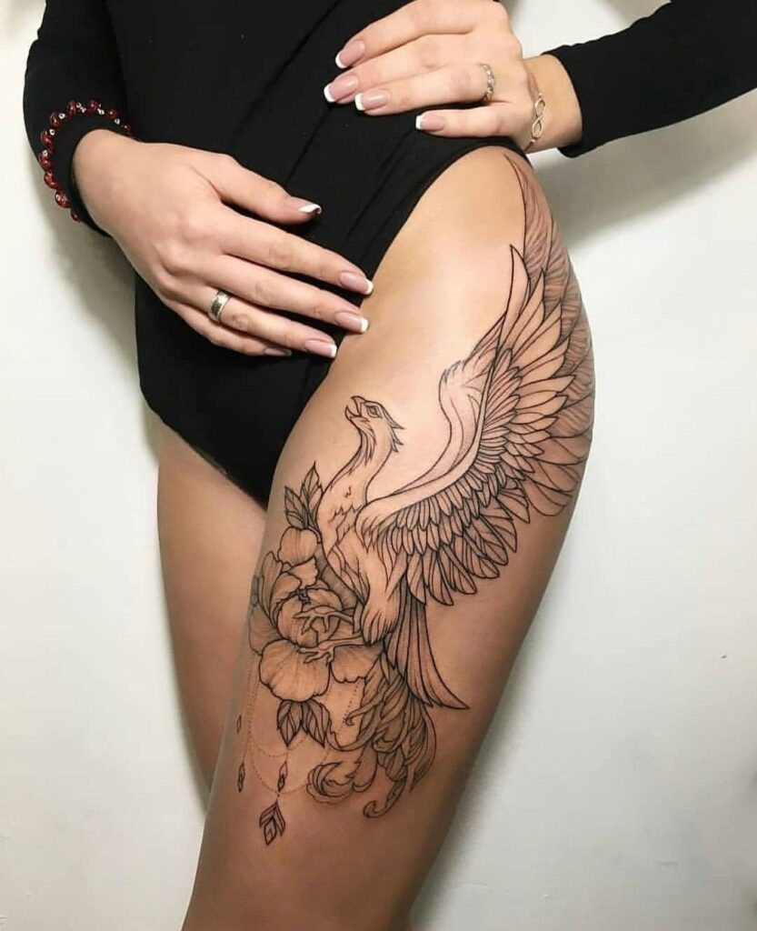 Tattoo on the hip for women