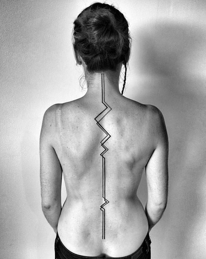 Tattoo on the spine for women