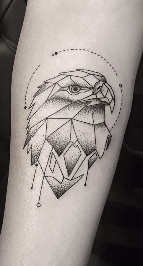 Tattoo in dotwork style on the forearm for women