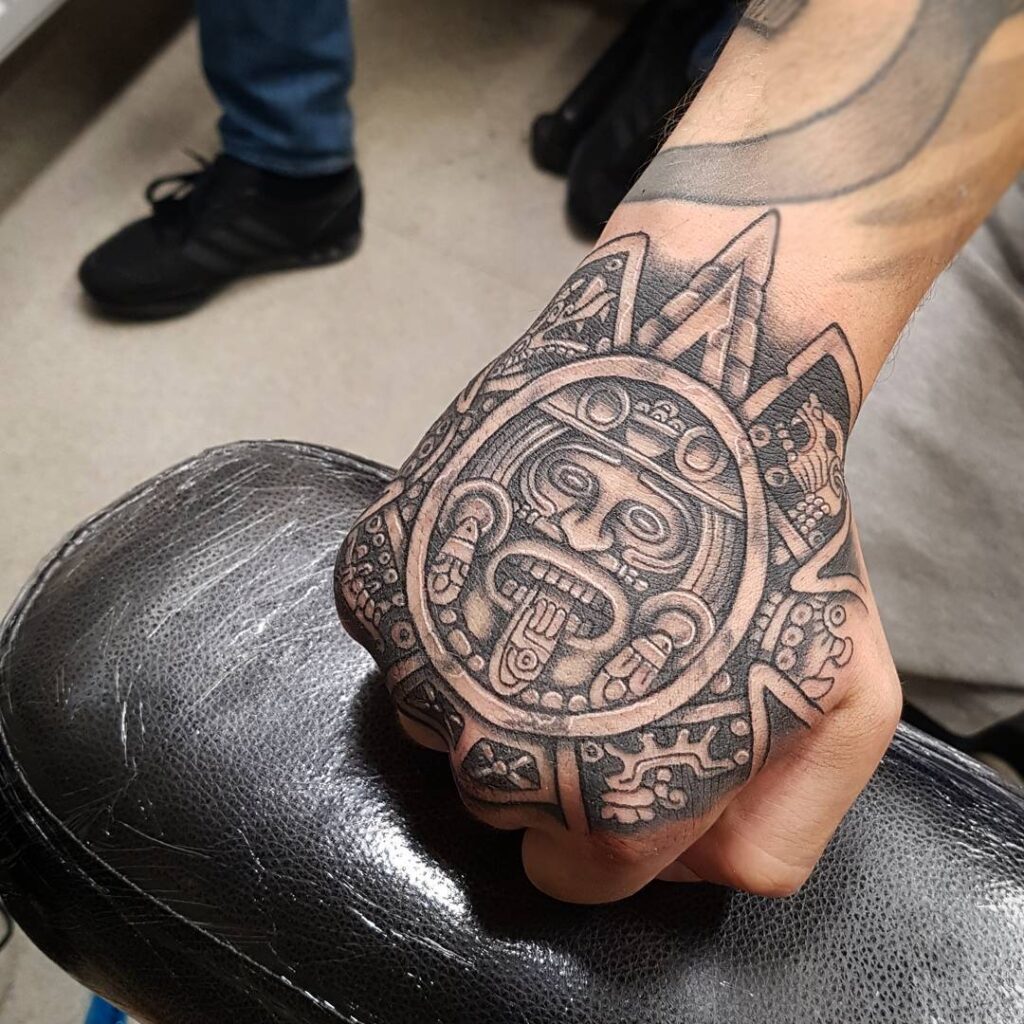 Tattoo on the hand for men