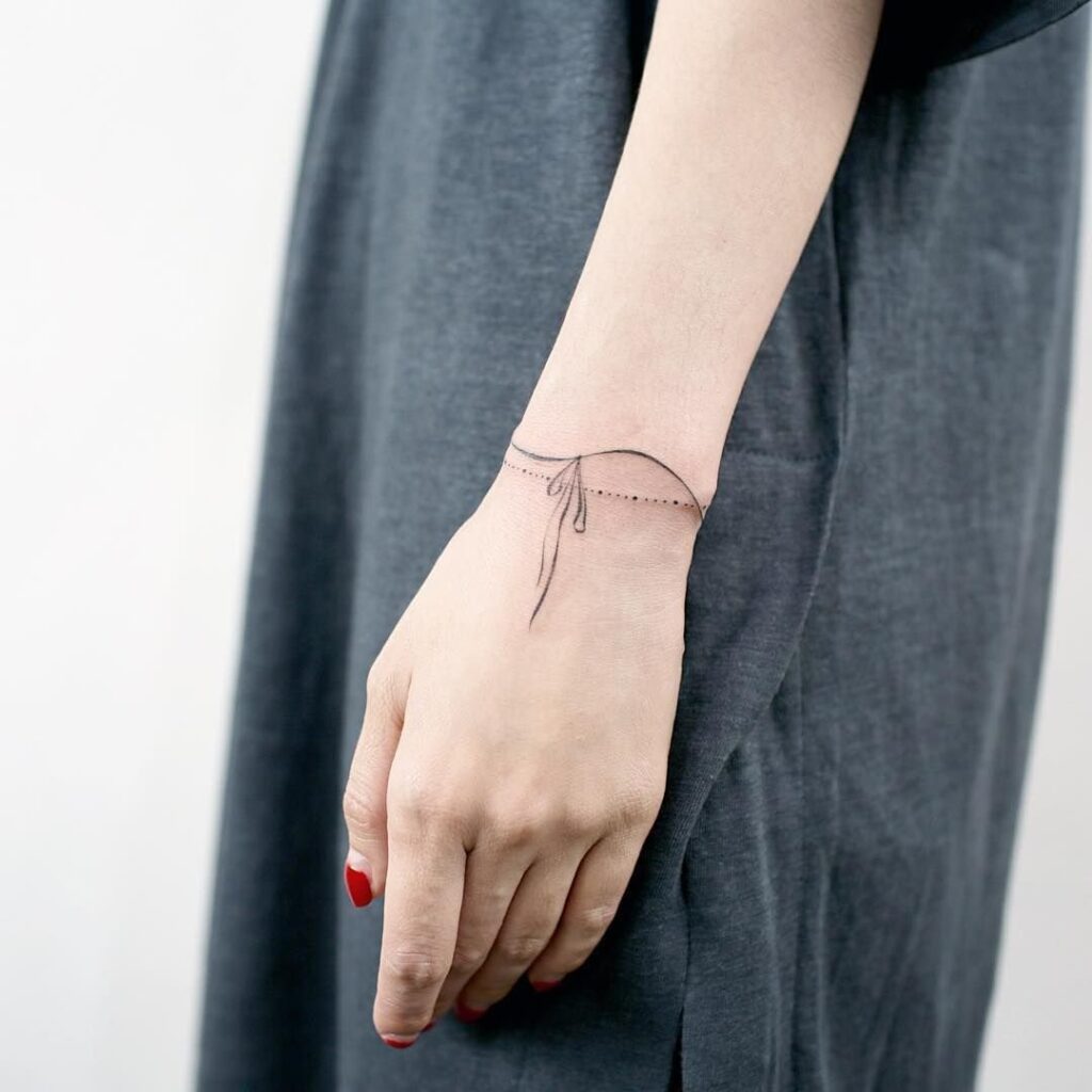 Tattoo on the wrist for women