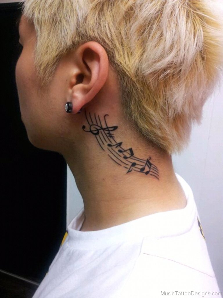 Tattoo on the neck for women