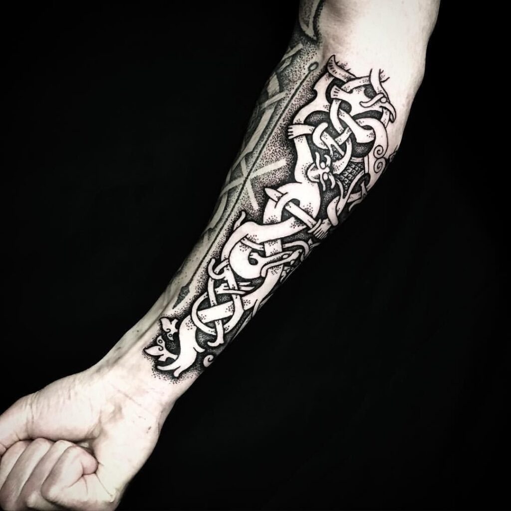 Tattoo on the forearm for men