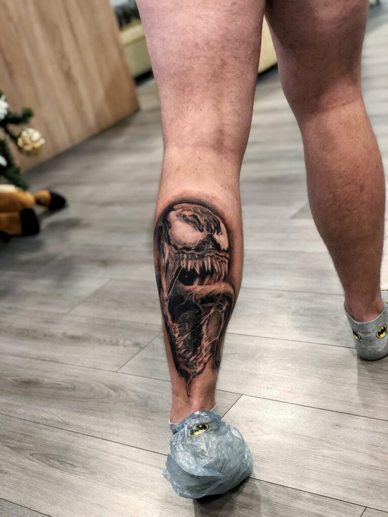 Tattoo on the calf for men