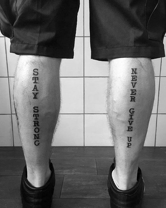 Large tattoo with an inscription for men