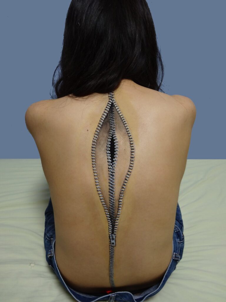 Tattoo on the back for women