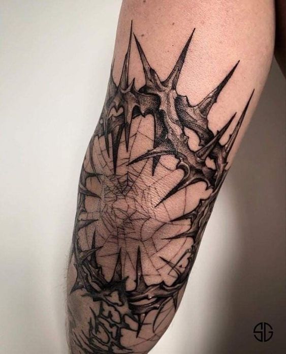Large elbow tattoo for men Large elbow tattoo for men