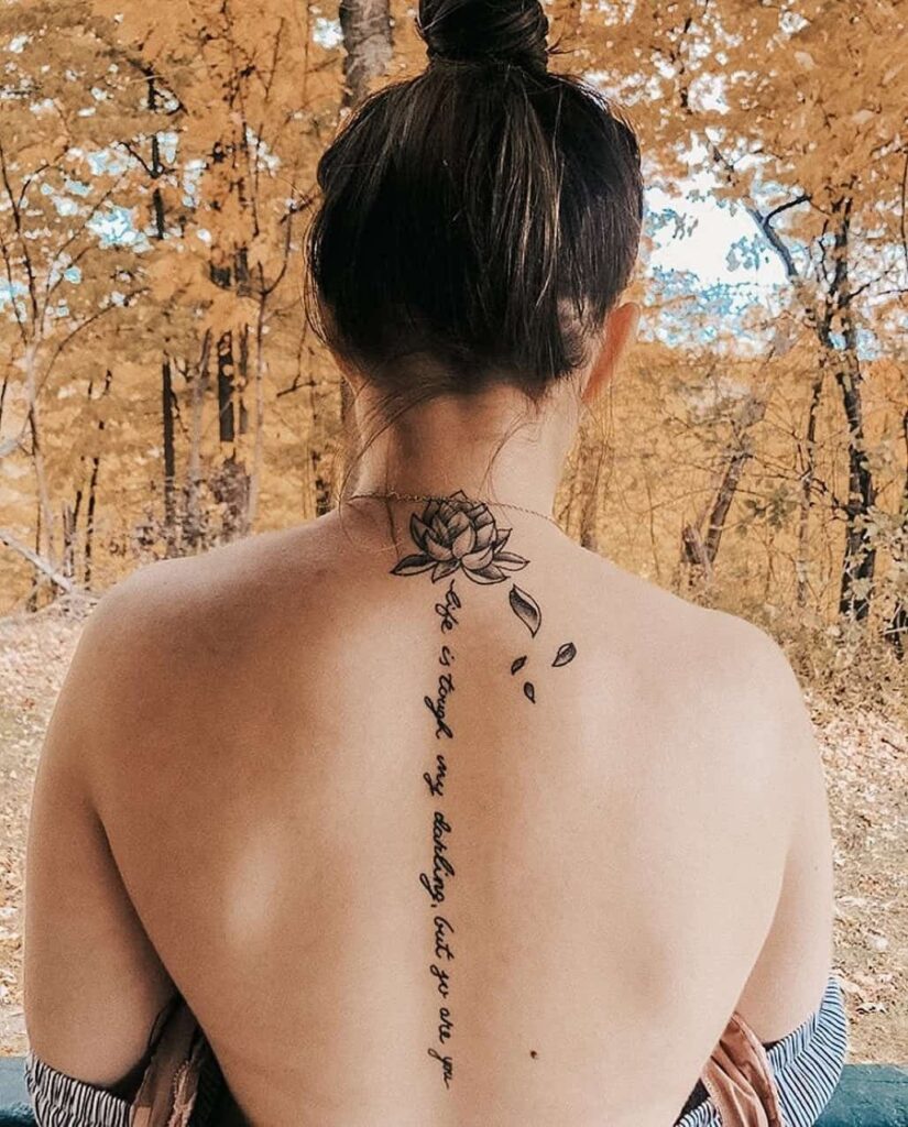 Spine tattoo for women