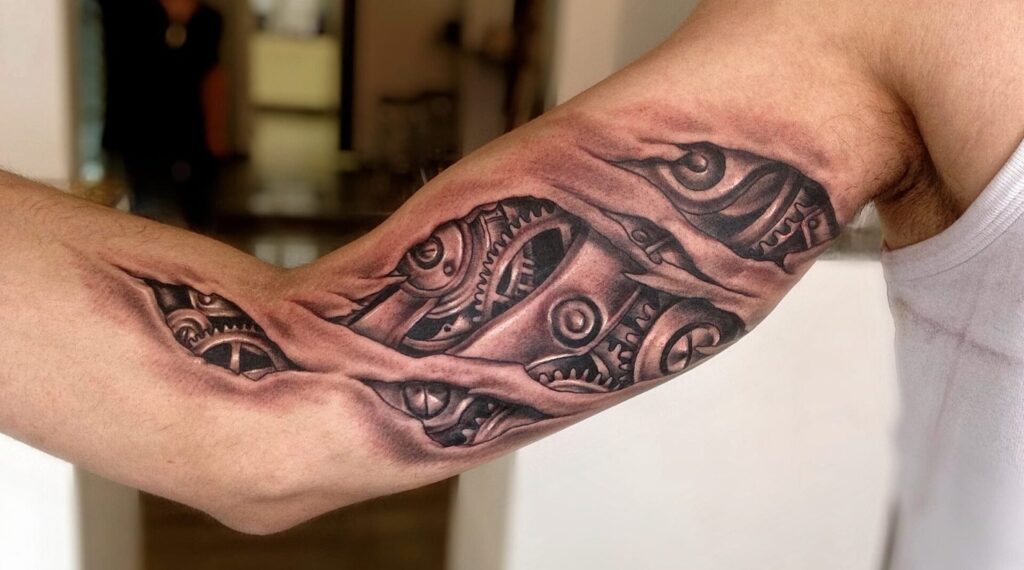 Tattoo on the arm for men