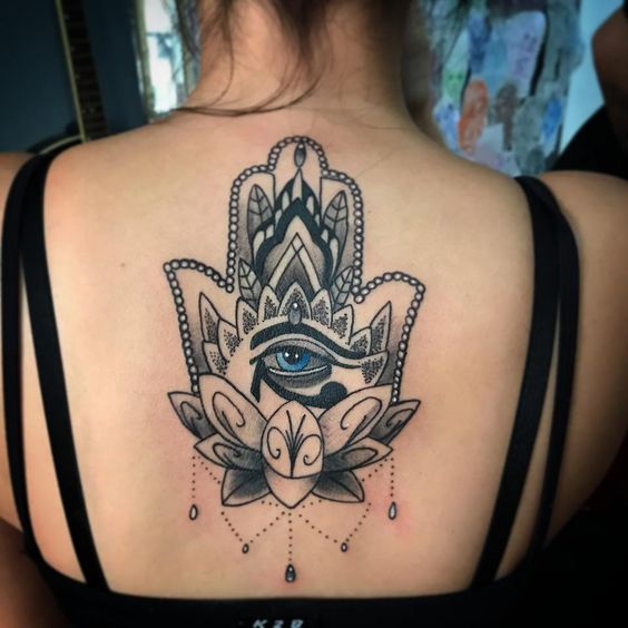 Tattoo on the back for women