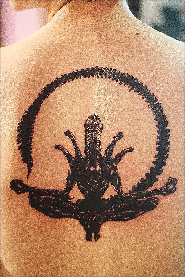 Tattoo on the back for men