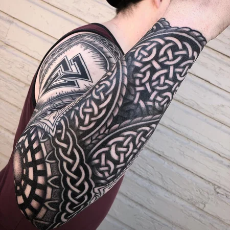 Celtic tattoo on the arm for men