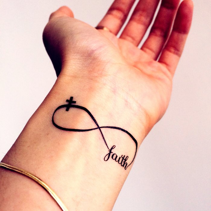 Infinity tattoo on wrist for women