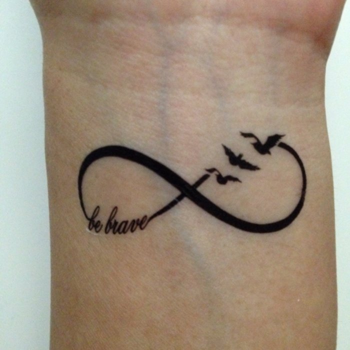 Infinity tattoo on wrist for men