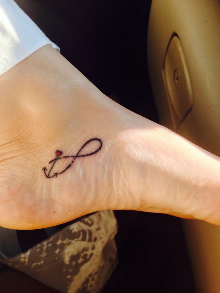 Infinity tattoo on ankle for women