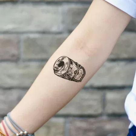 Money tattoo on forearm for women