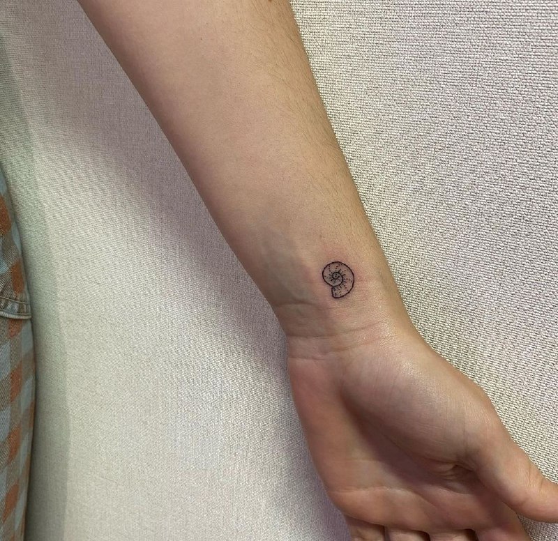 Minimalist tattoo on the wrist for women