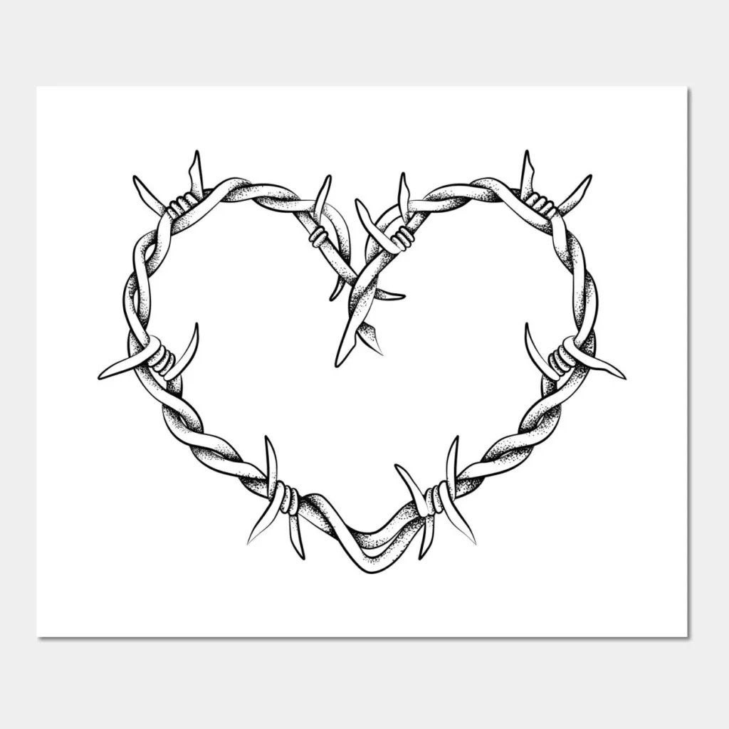 Barbed wire tattoo sketch