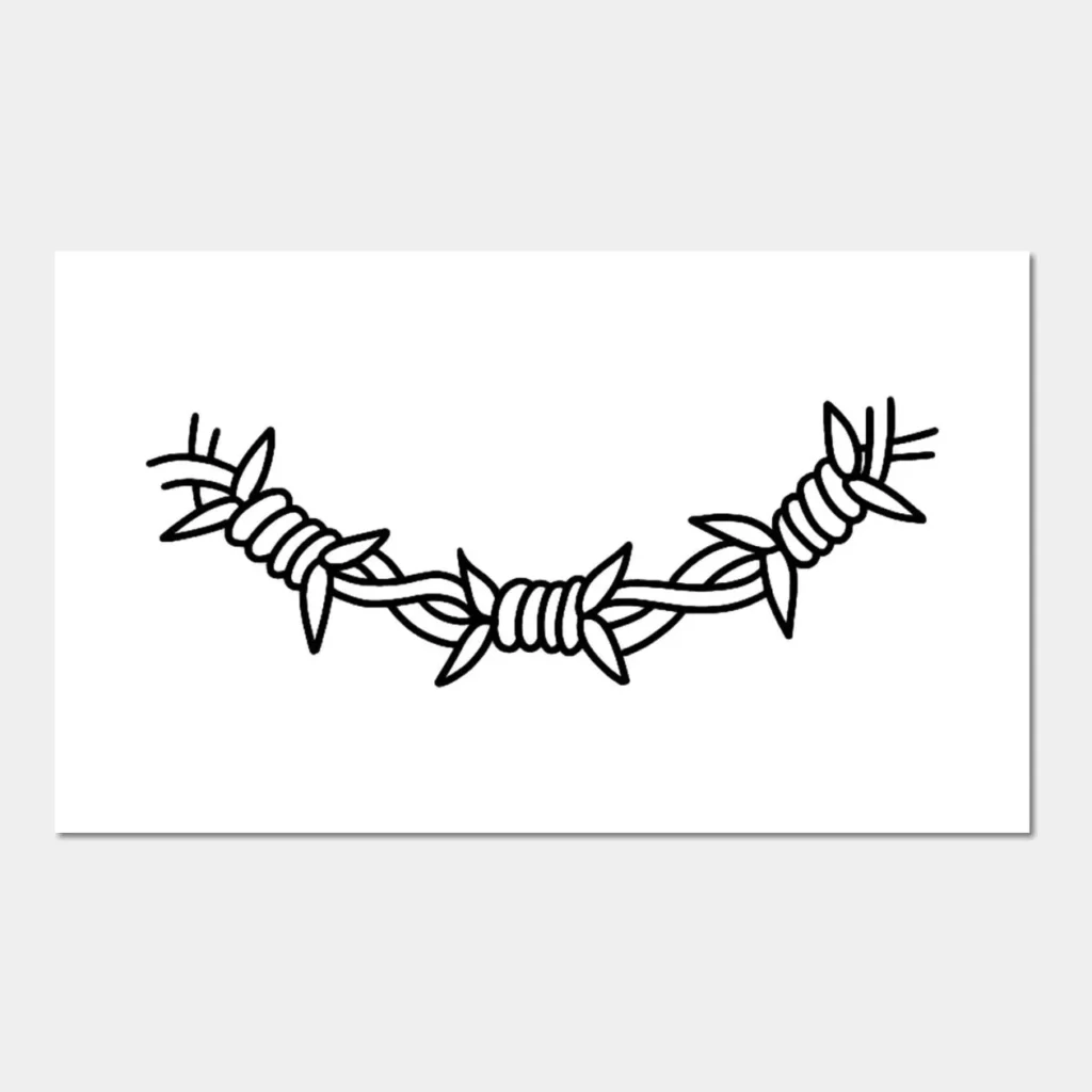 Barbed wire tattoo sketch