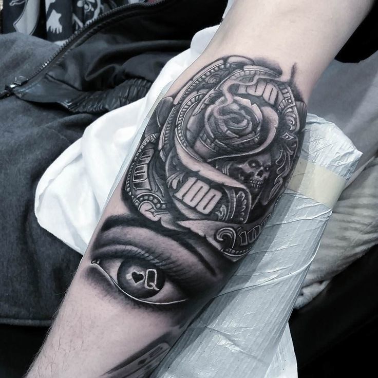 Tattoo Money ❤️ meaning, photos, sketches and examples Tattoo Money ❤️ meaning, photos, sketches and examples