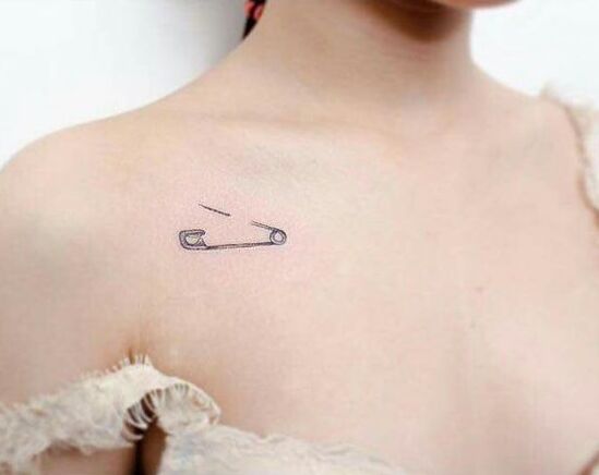 Tattoo Pin ❤️ meaning, photos, sketches and examples Tattoo Pin ❤️ meaning, photos, sketches and examples