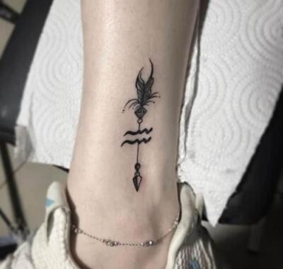 aquarius zodiac sign tattoo (2)