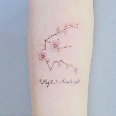 aquarius zodiac sign tattoo (4)