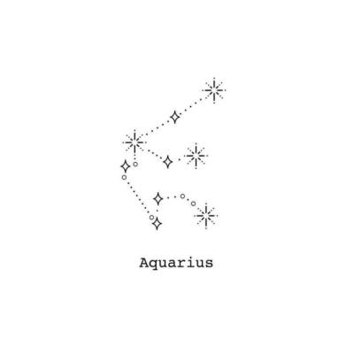 aquarius zodiac sign tattoo (5)