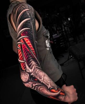 Biomechanics tattoo style (3)