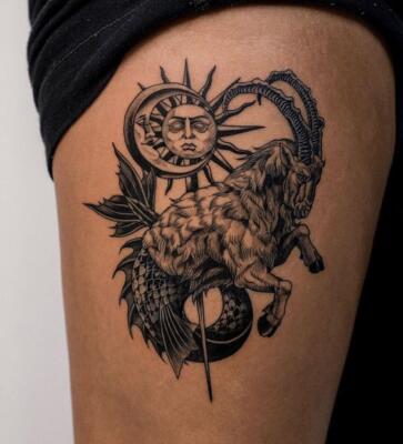 capricorn zodiac sign tattoo (1)