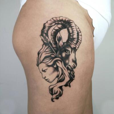 capricorn zodiac sign tattoo (5)