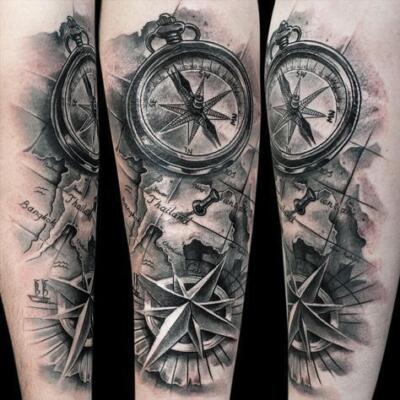 compass tattoo (1)