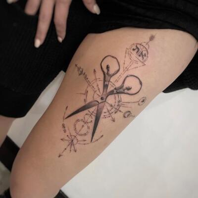 scissors tattoo (4)