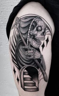 tattoo of death with a scythe (3)