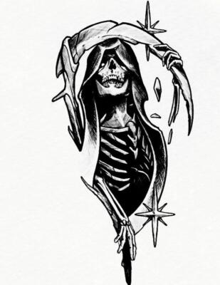 tattoo of death with a scythe (6)